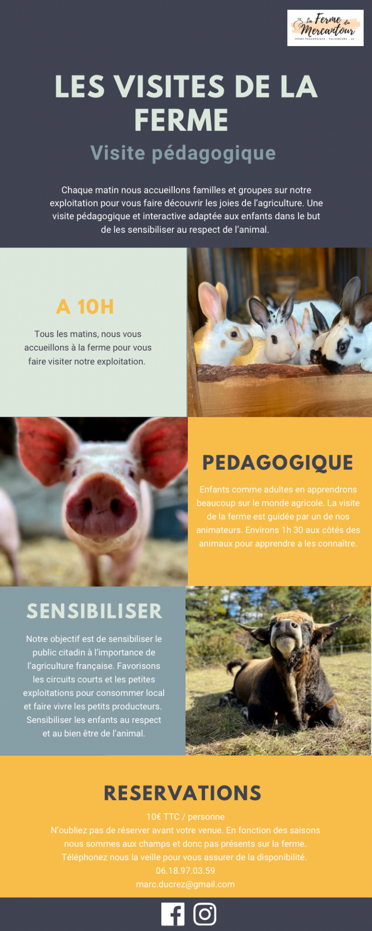 Affiche visite de la ferme